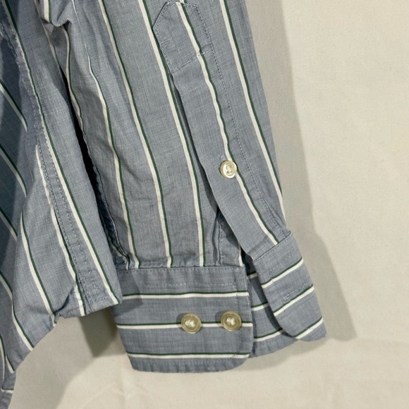 Banana Republic Non-Iron Classic Fit Dress Shirt — Men’s S Blue Stripe - Picture 3 of 5